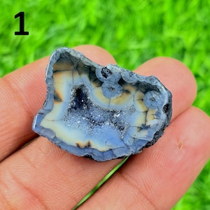 Natural Black Window Druzy Agate Gemstone - Mix Cabochon Loose Gemstone