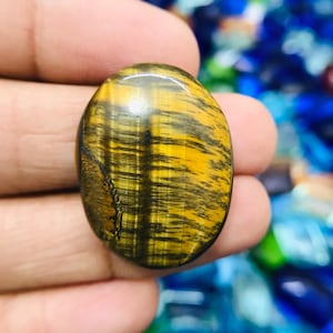 31x23x7mm Natural Rare Tiger's Eye Cabochon Loose Gemstone ! Loose Tiger's Eye Jewellery Gemstone ! Polished Gemstone - 41 Cts
