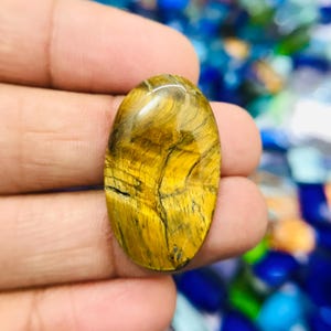 31x29x6mm Natural Rare Tiger's Eye Cabochon Loose Gemstone ! Loose Tiger's Eye Jewellery Gemstone ! Polished Gemstone - 29 Cts
