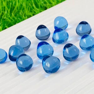 10 Pcs Blue Topaz Hydro Onion Shape Loose Gemstone !! Blue Topaz Smooth Loose Gemstone !! Topaz Top Half Drill Gemstone 12mm Approx.