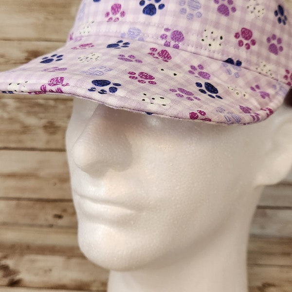 Paw Print Ladies Sun Visor Lavender