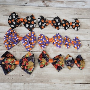 Collar Bow Ties Halloween 3 Pack Spooky Fun Prints