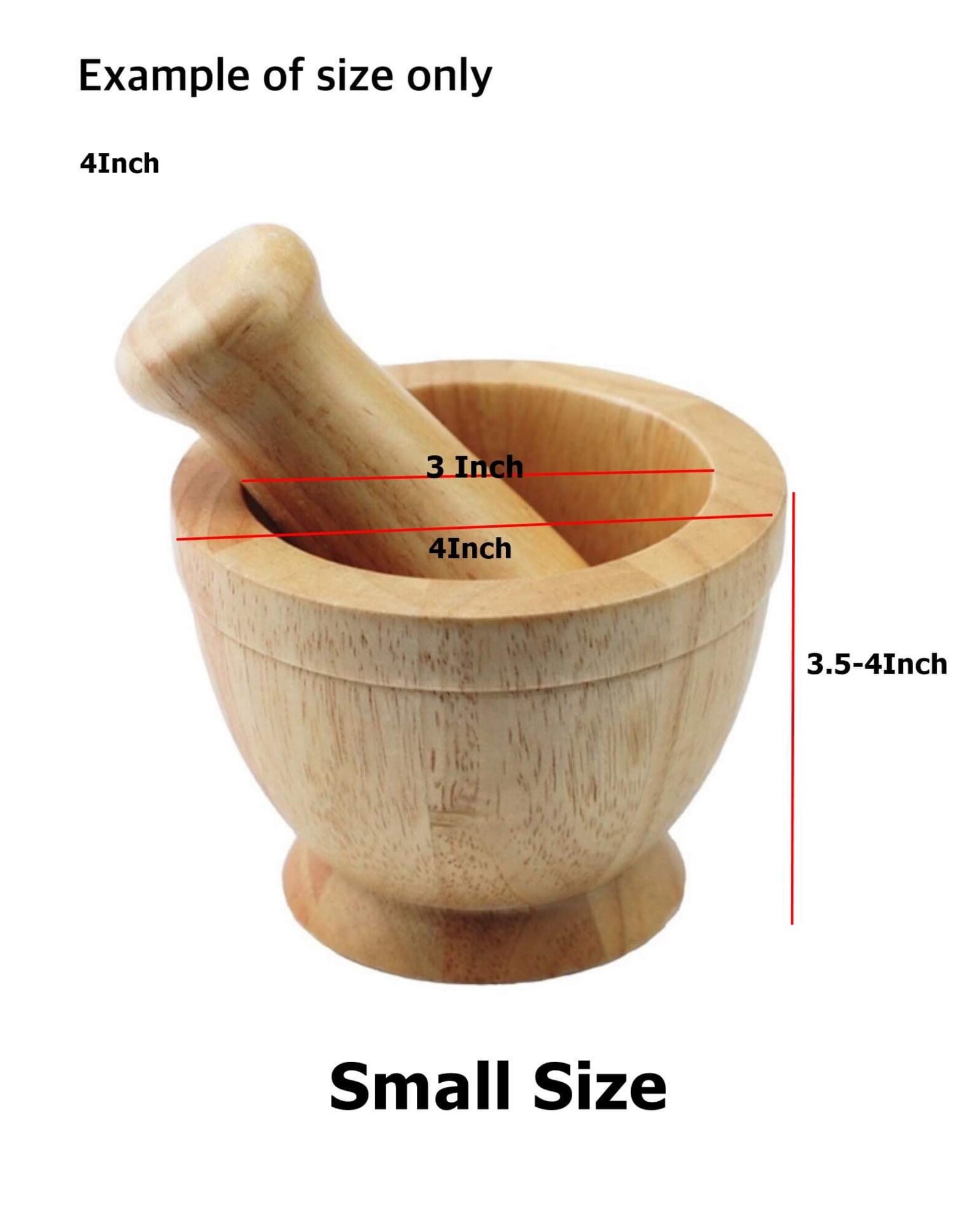 Thai Mortar And Pestle Wood 4 6 8 Super Small Small Etsy
