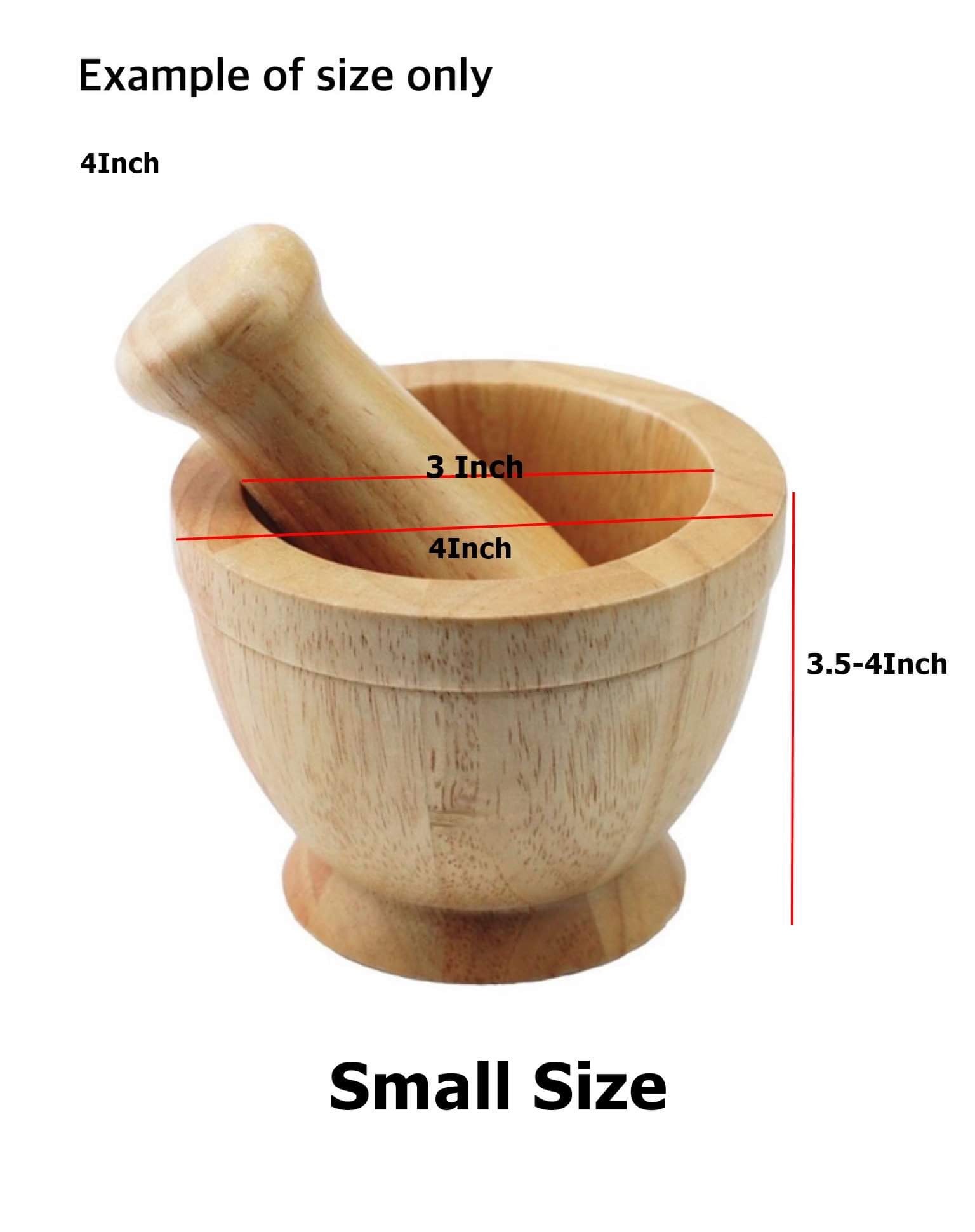 Thai Mortar And Pestle Wood 4 6 8 Super Small Small Etsy