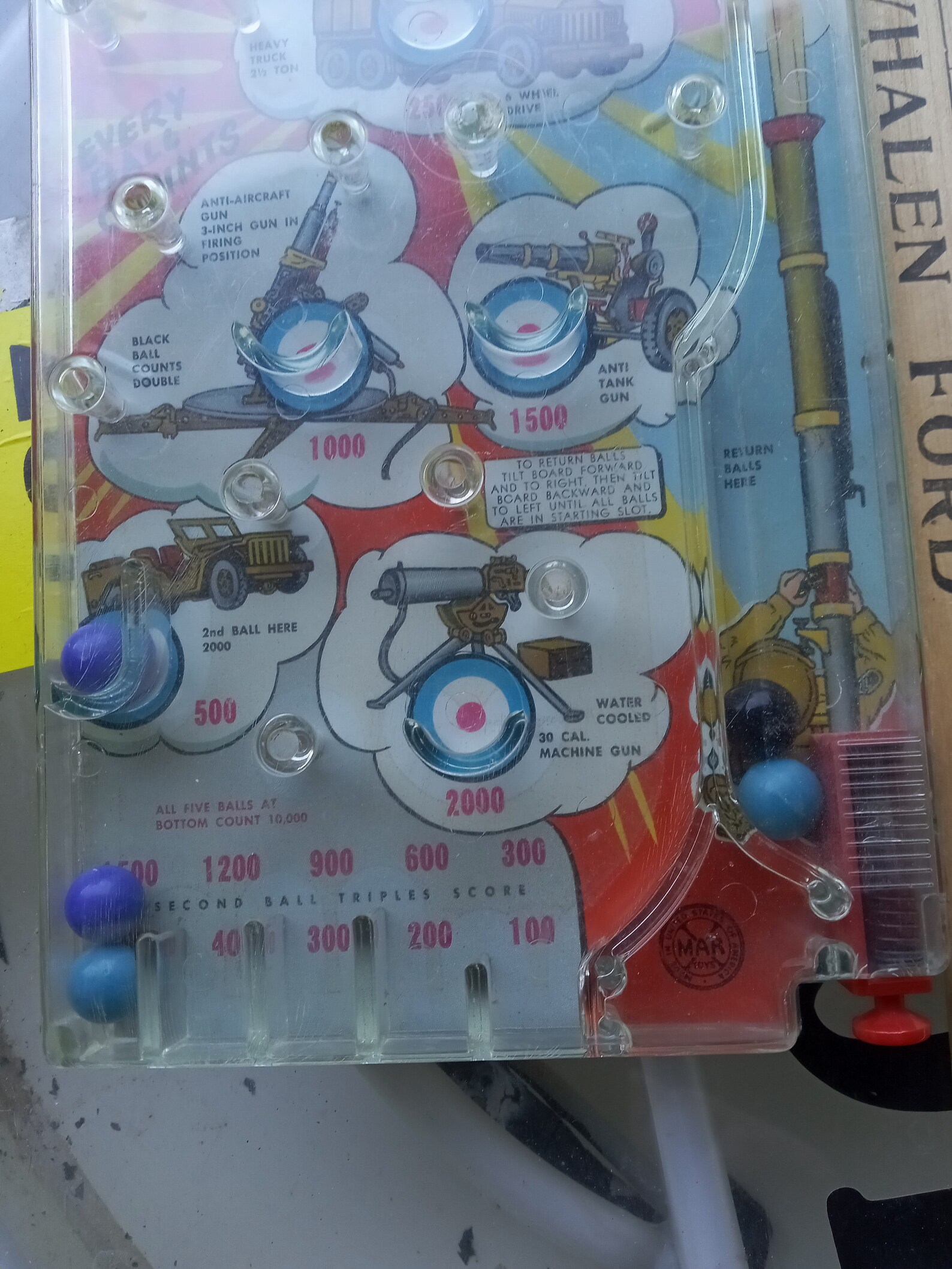 Vintage Marx Toys Bazooka Military Pinball Etsy