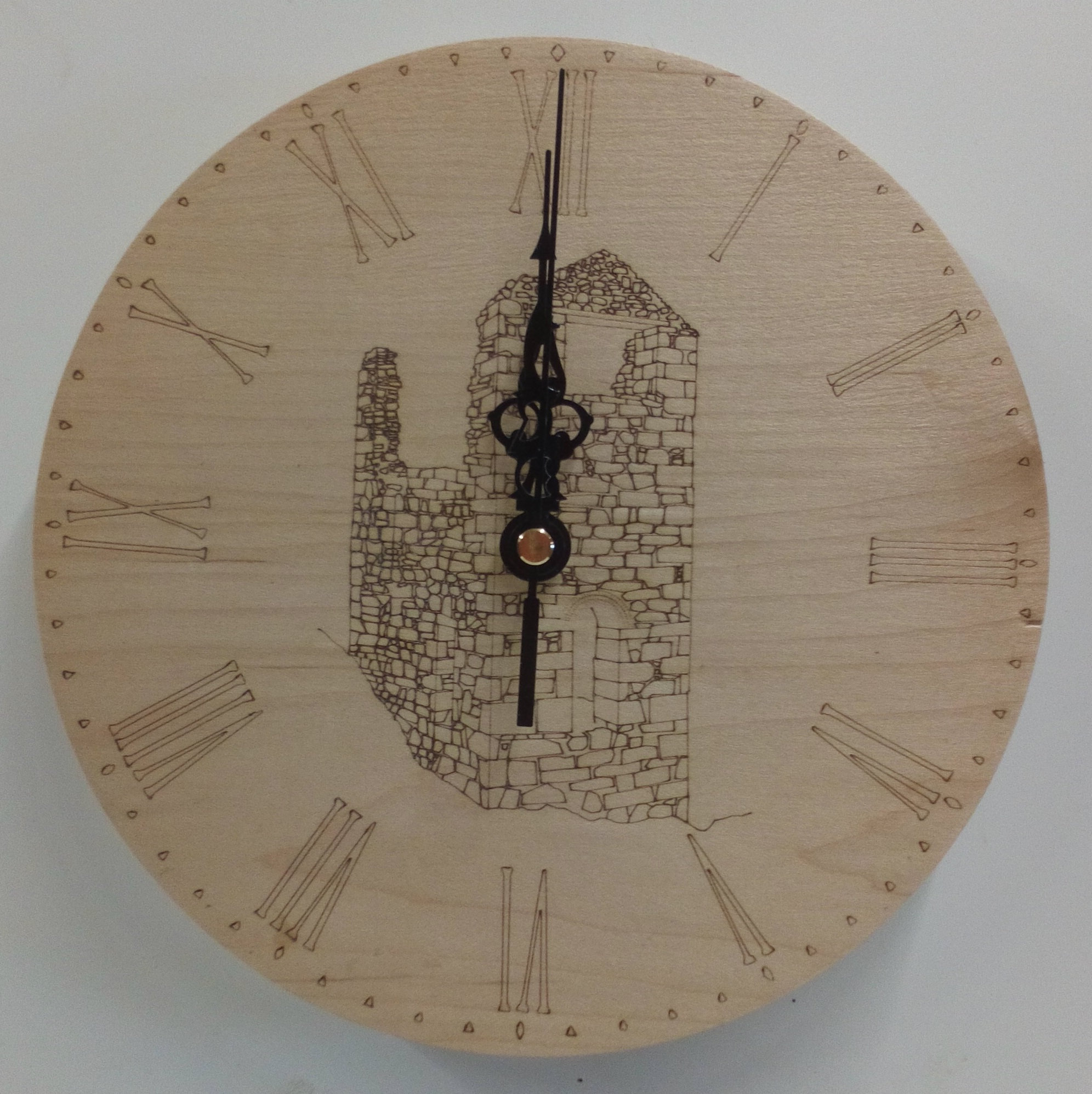 Cornish Tin Mine Wood Veneered Wall Clocks Handmade Etsy