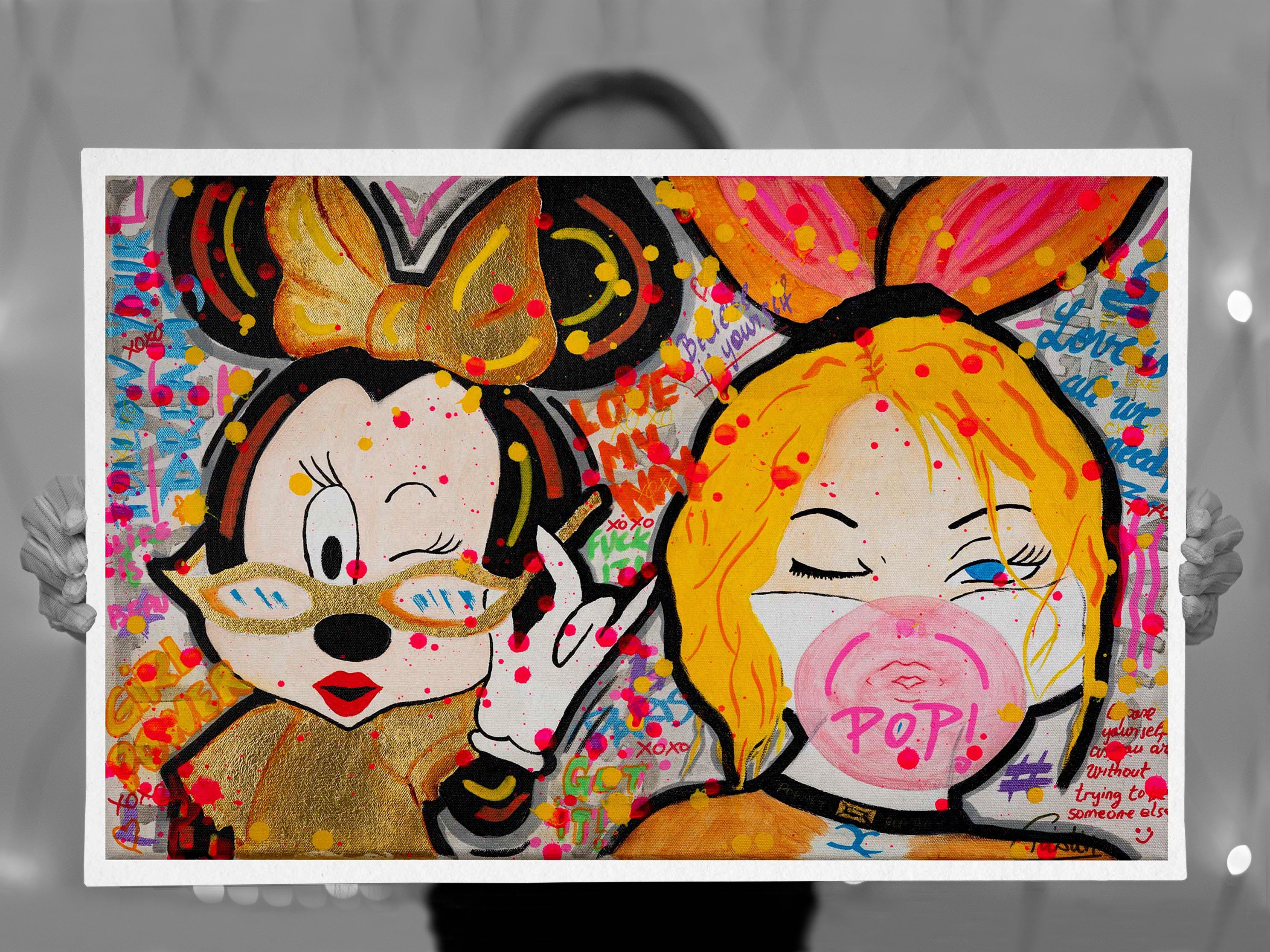 Minnie Mouse & Lola Bunny Pop Art Giclee Printhome Decor 