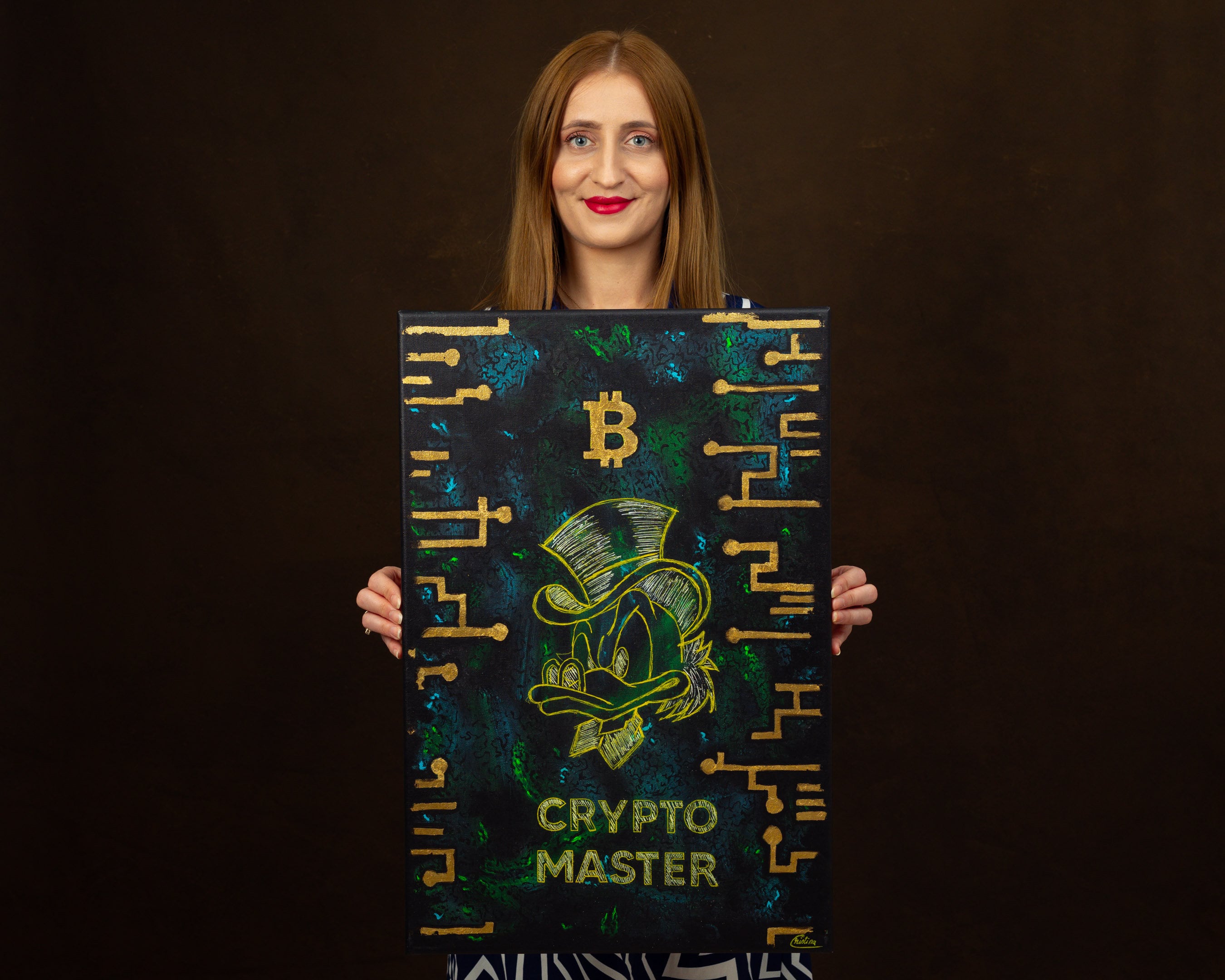 Crypto Scrooge Mcduck Original Acrylic Pop Art Painting, Stretched Canvas  on Wooden Frame, Ready to Hang by Cristina Popart - Etsy