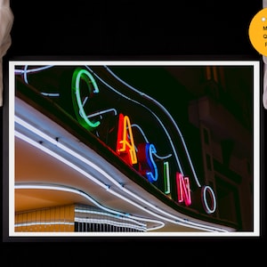 Casino Led Sign in Vienna, fine art, limited edition photography print