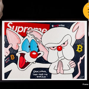 Pinky and the Brain Fine Art Giclée print of my original Pop Art painting on archival paper