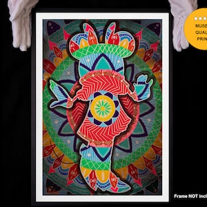 Stampa Giclée Minnie Mouse Mandala Fine Art del mio dipinto Pop Art originale su carta d'archivio