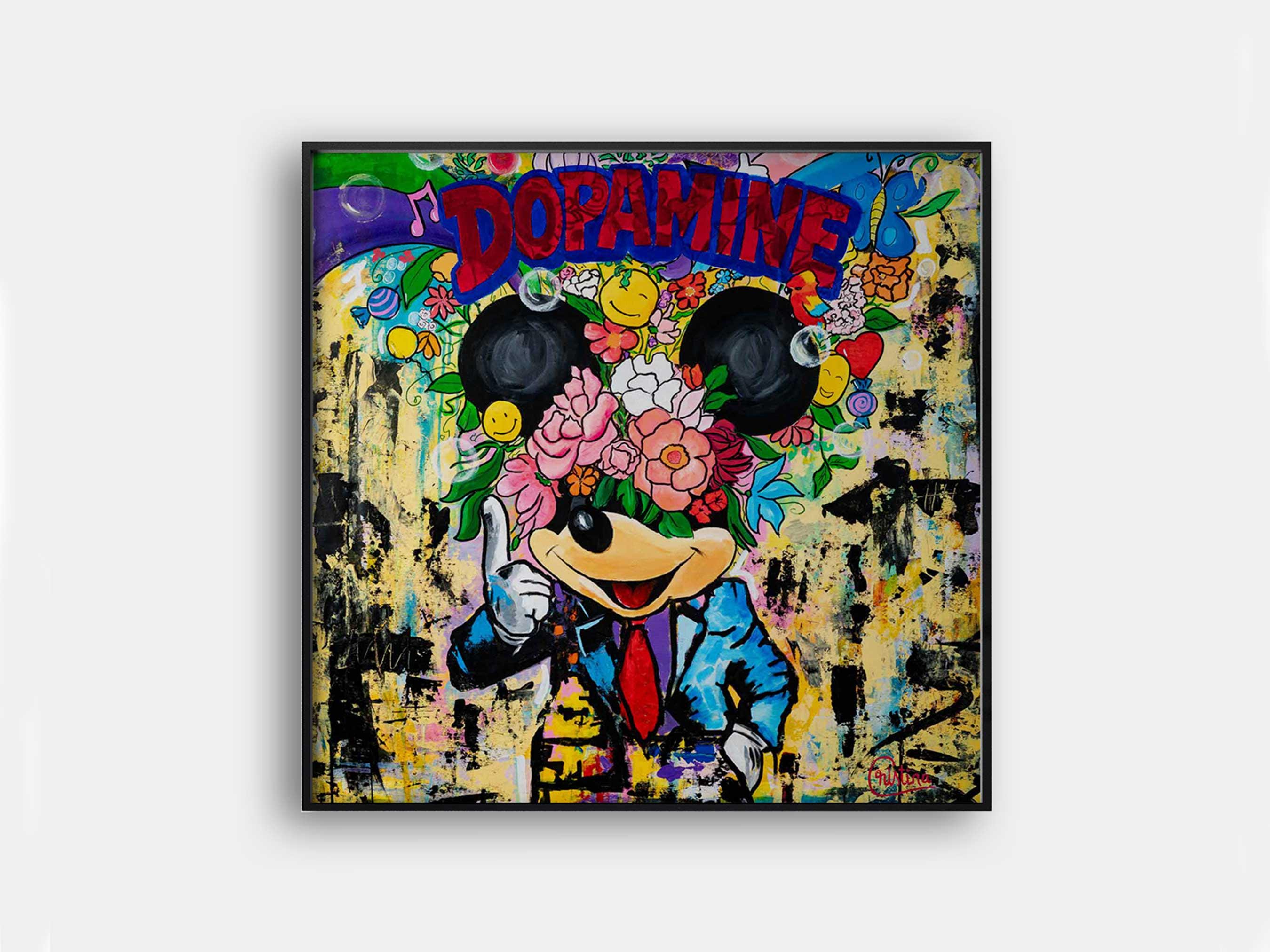 ゴールデン 絵画 キャンバス POSCA 20cm×20cm