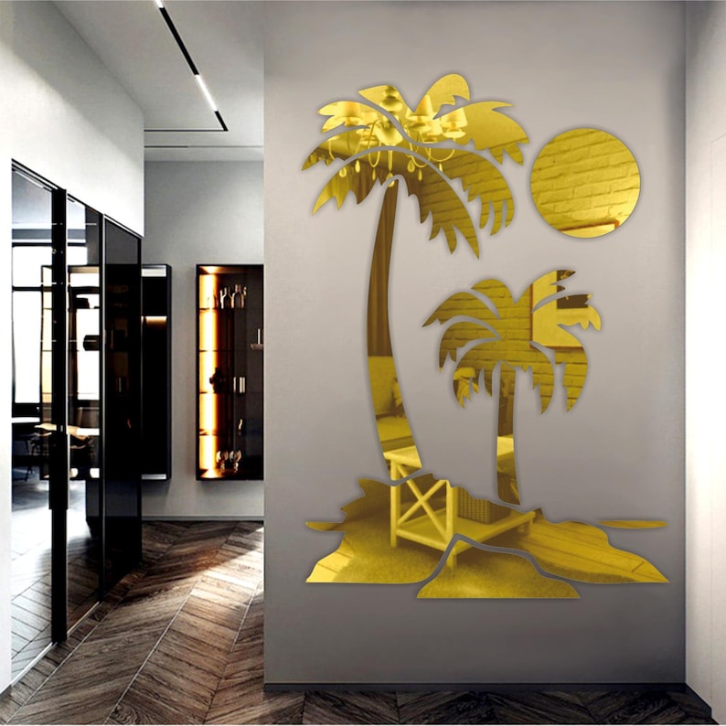 Miroir décoratif en acrylique, palmiers image 4