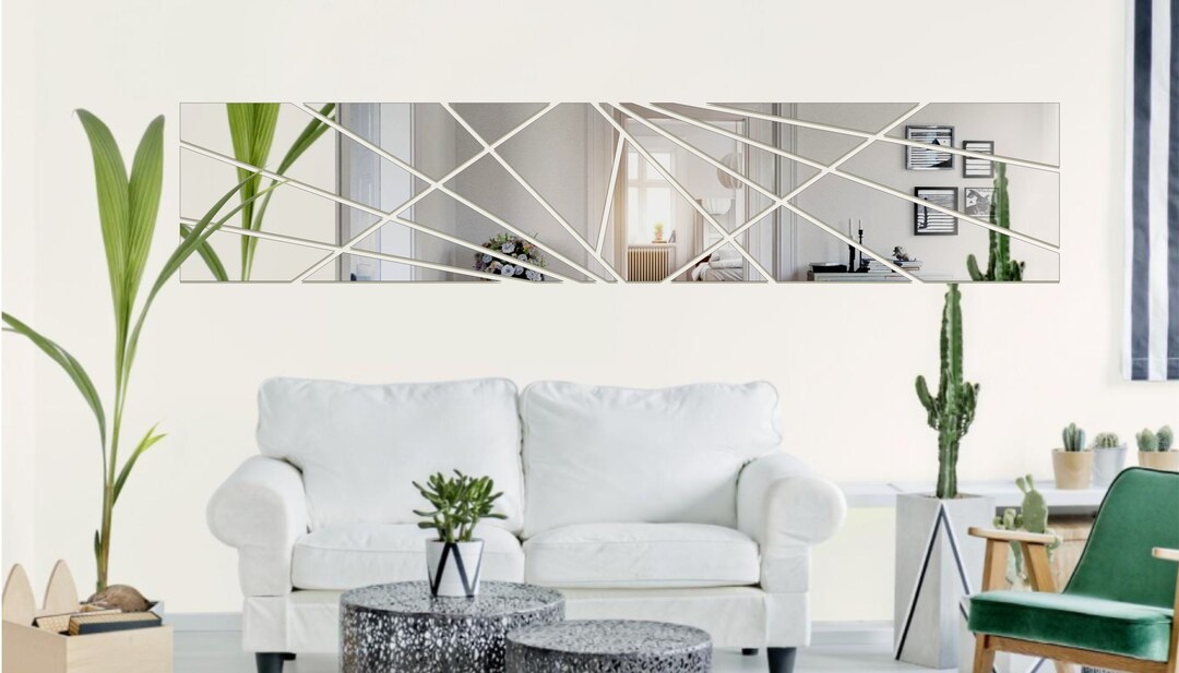 Modulo Art Merror Modern Decorative Acrylic Mirror | Modular Wall Mirror | Silver ...