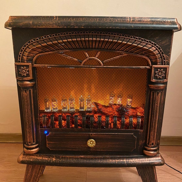 Fireplace nixie tube clock