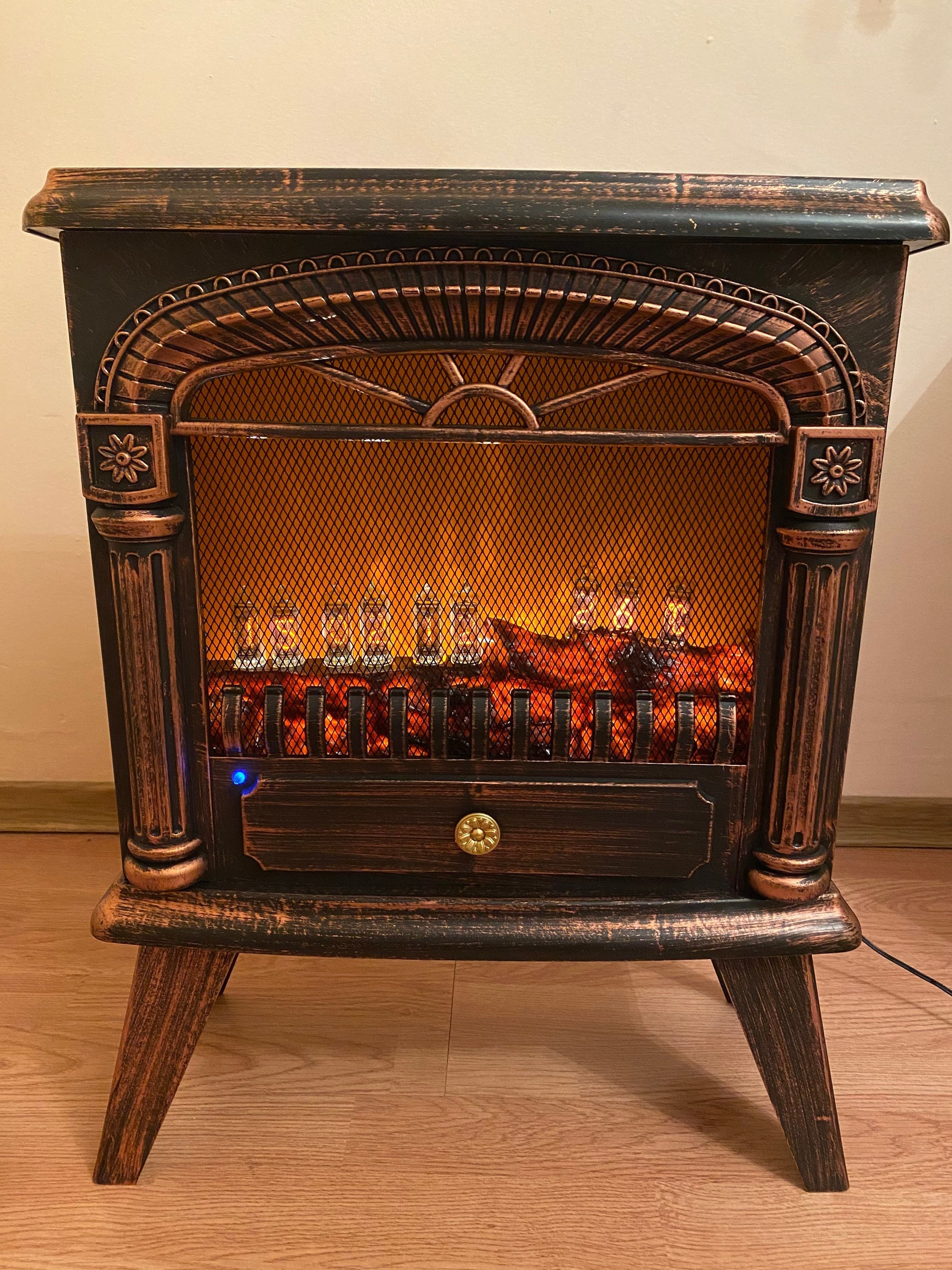 Fireplace nixie tube clock