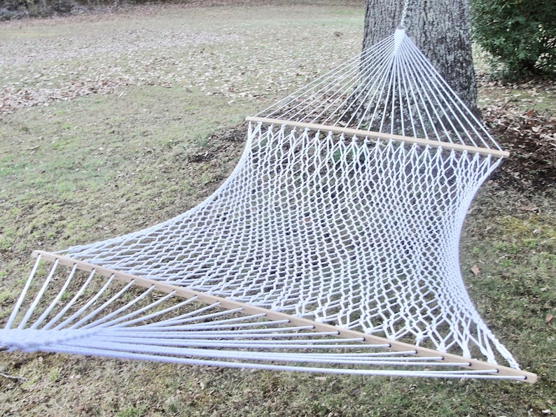 Large handwoven rope hammock made from recycled plastic Etsy