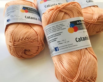 Apricot Mercerized Cotton Yarn, Schachenmayr Catania Fine