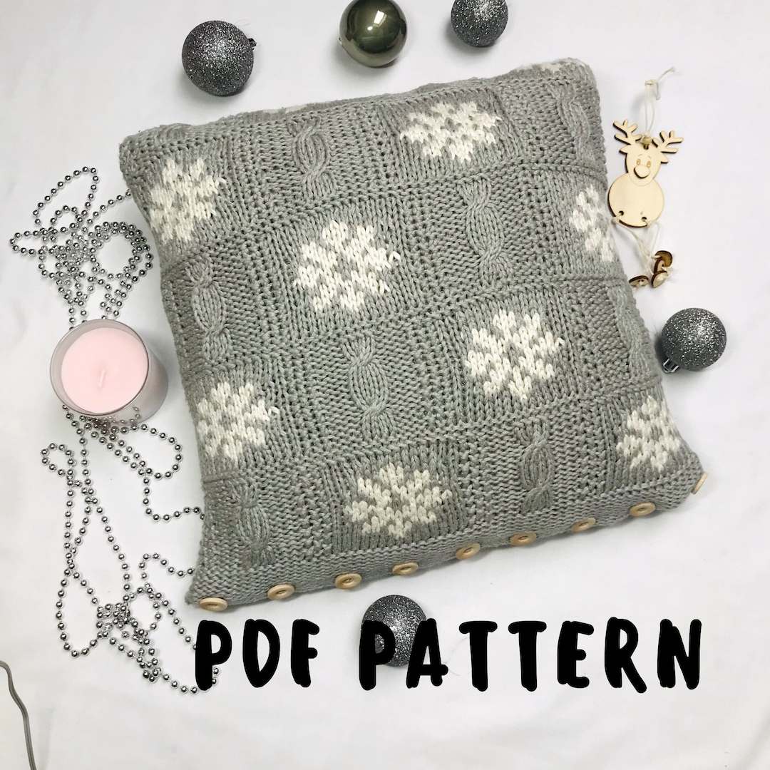 CHRISTMAS Knitting Pattern. Christmas Pillow Home Decor Handmade Сover