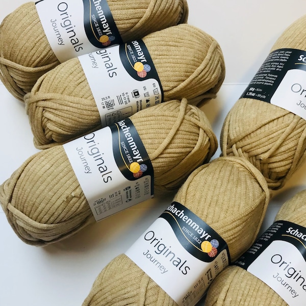 Fil Schachenmayr Originals Journey Couleur beige - Cordon doux pour tricoter - Fil pour maniques - Fil d’artisanat - Fil à tricoter - Beige