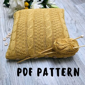 Сover for pillow Knitting Pattern, Beginner Friendly, Crochet patterns Pillow, DIY Gift, Easy knit pattern with scheme, Decorative Pillow