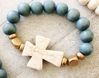 Chunky Cross Stretch Bracelet