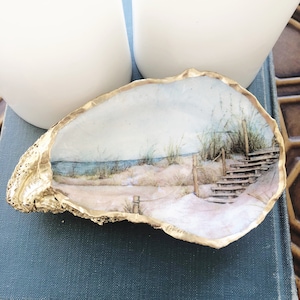Sand Dune Ring Dish | Oyster Ring Dish | Oyster Jewelry Dish | Shell Ring Dish | Oyster Shell Decor | Oyster Shell Art