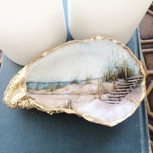 Sand Dune Ring Dish | Oyster Ring Dish | Oyster Jewelry Dish | Shell Ring Dish | Oyster Shell Decor | Oyster Shell Art