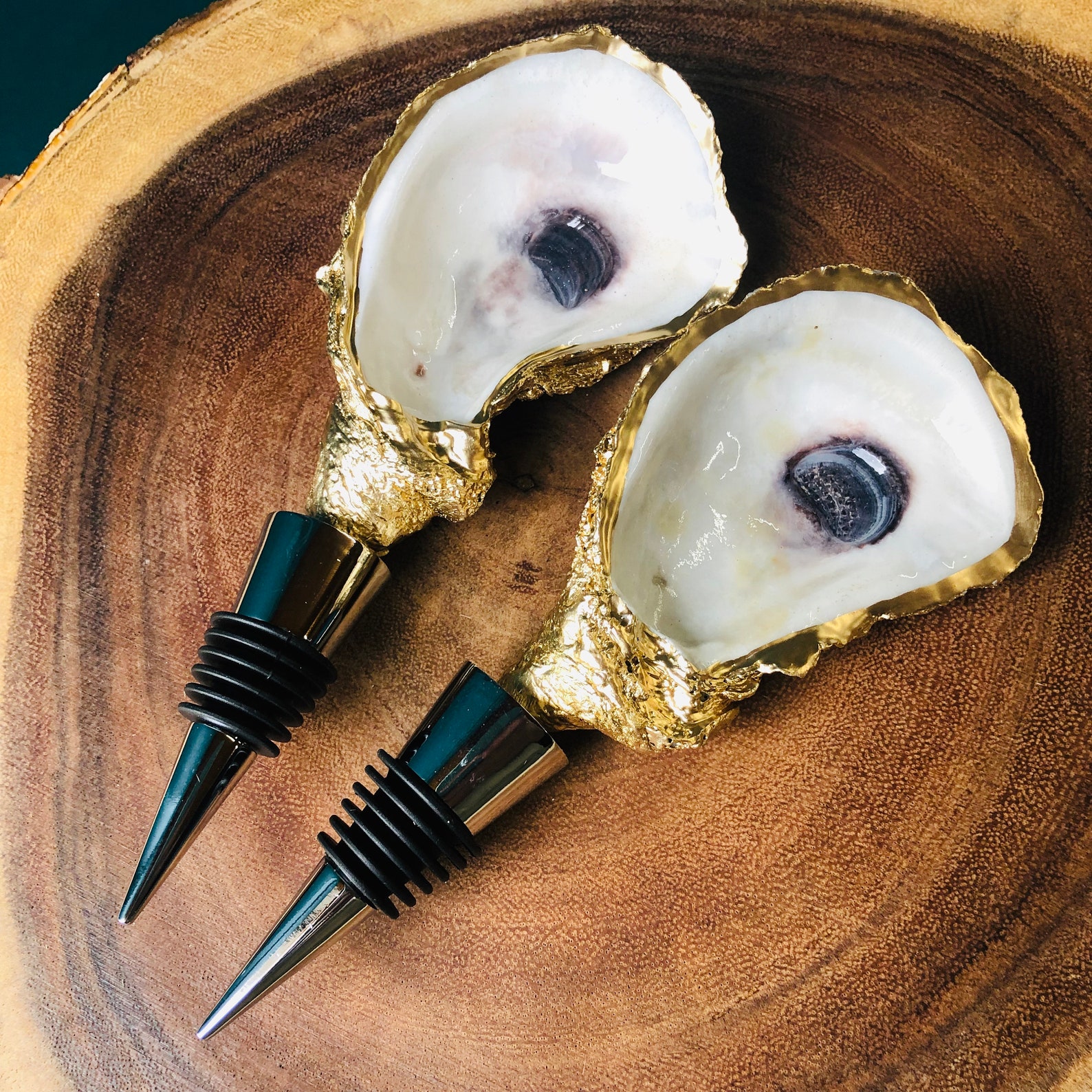 Oyster Shell Wine Stoppersailboat Print Etsy