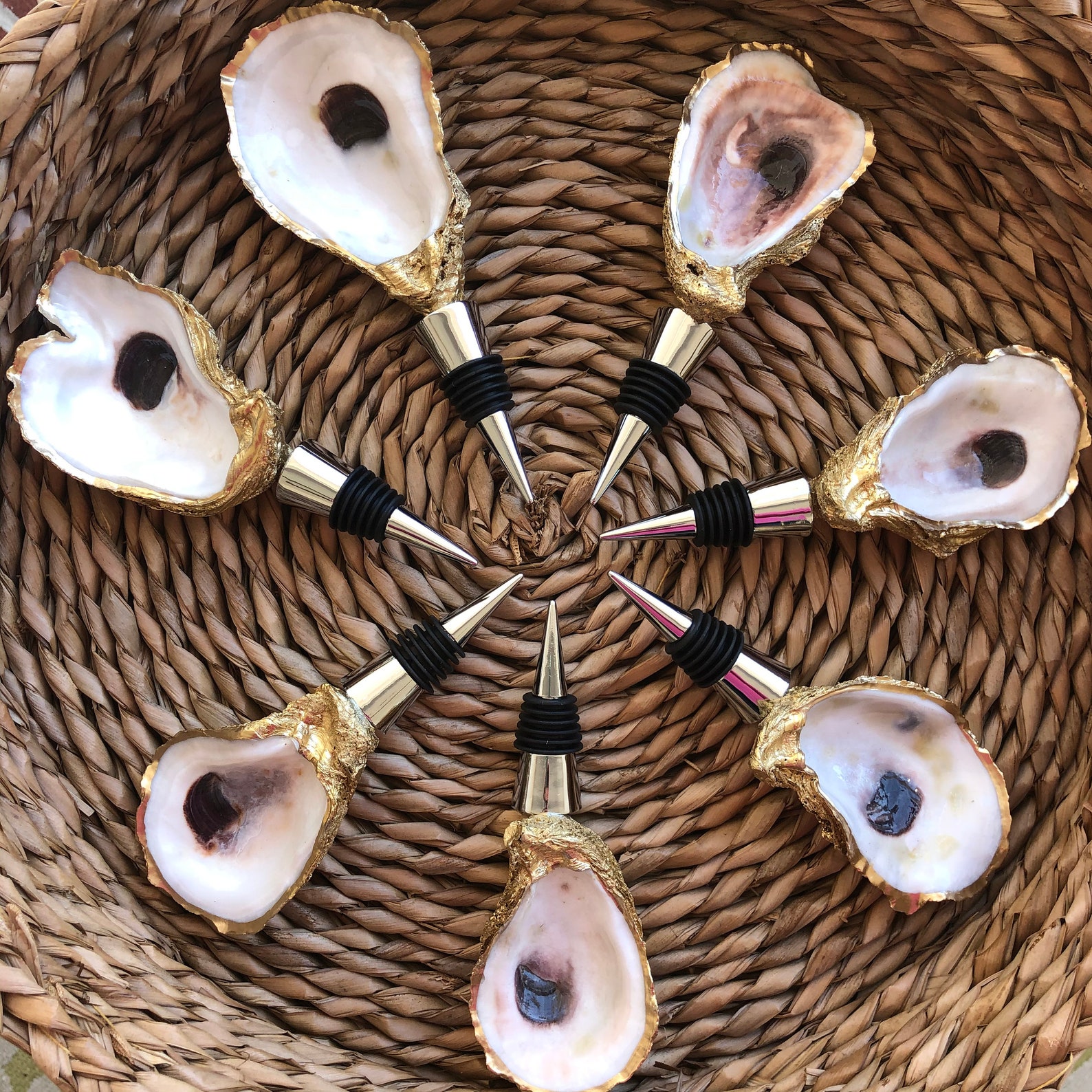 Oyster Shell Wine Stopper Etsy