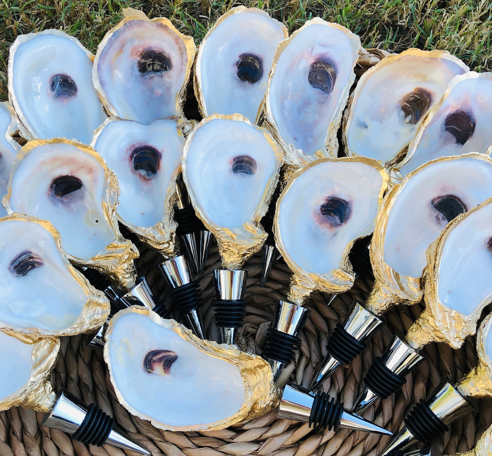 Oyster Shell Wine Stopper Etsy