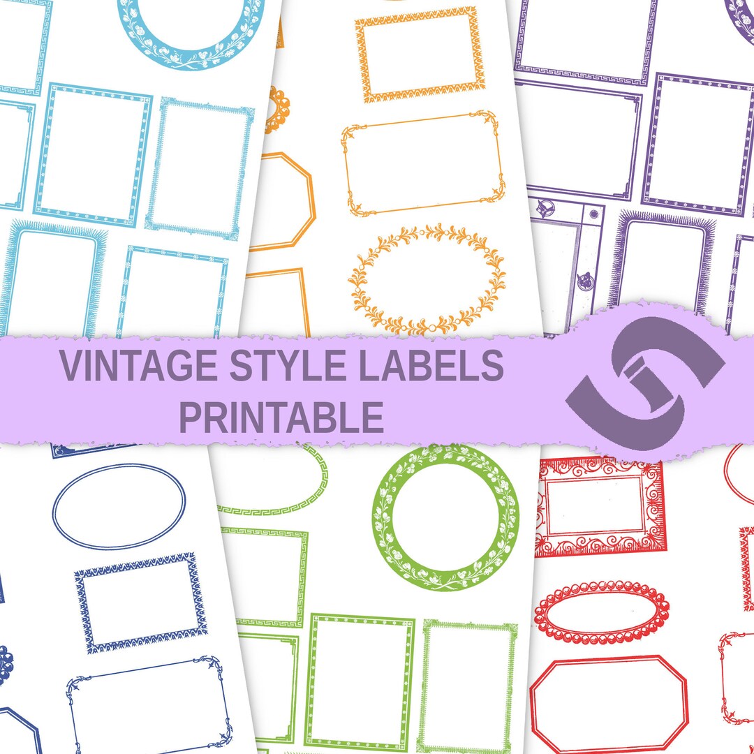 Vintage Style Labels Printable, Junk Journal Ephemera, Scrapbooking ...