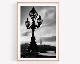 Paris | His | Eiffel Tower | Art print | Digital Download | Posters | Paris Poster | Photography | Black-and-white