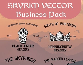 Skyrim Business Logos für Cricut, Elder Scrolls Bundle