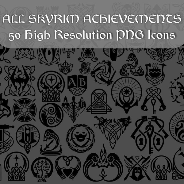 PNG Sublimation Skyrim Achievement Award Icons