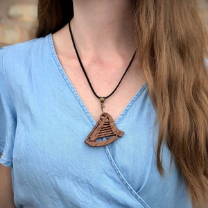 Celtic Harp Pendant