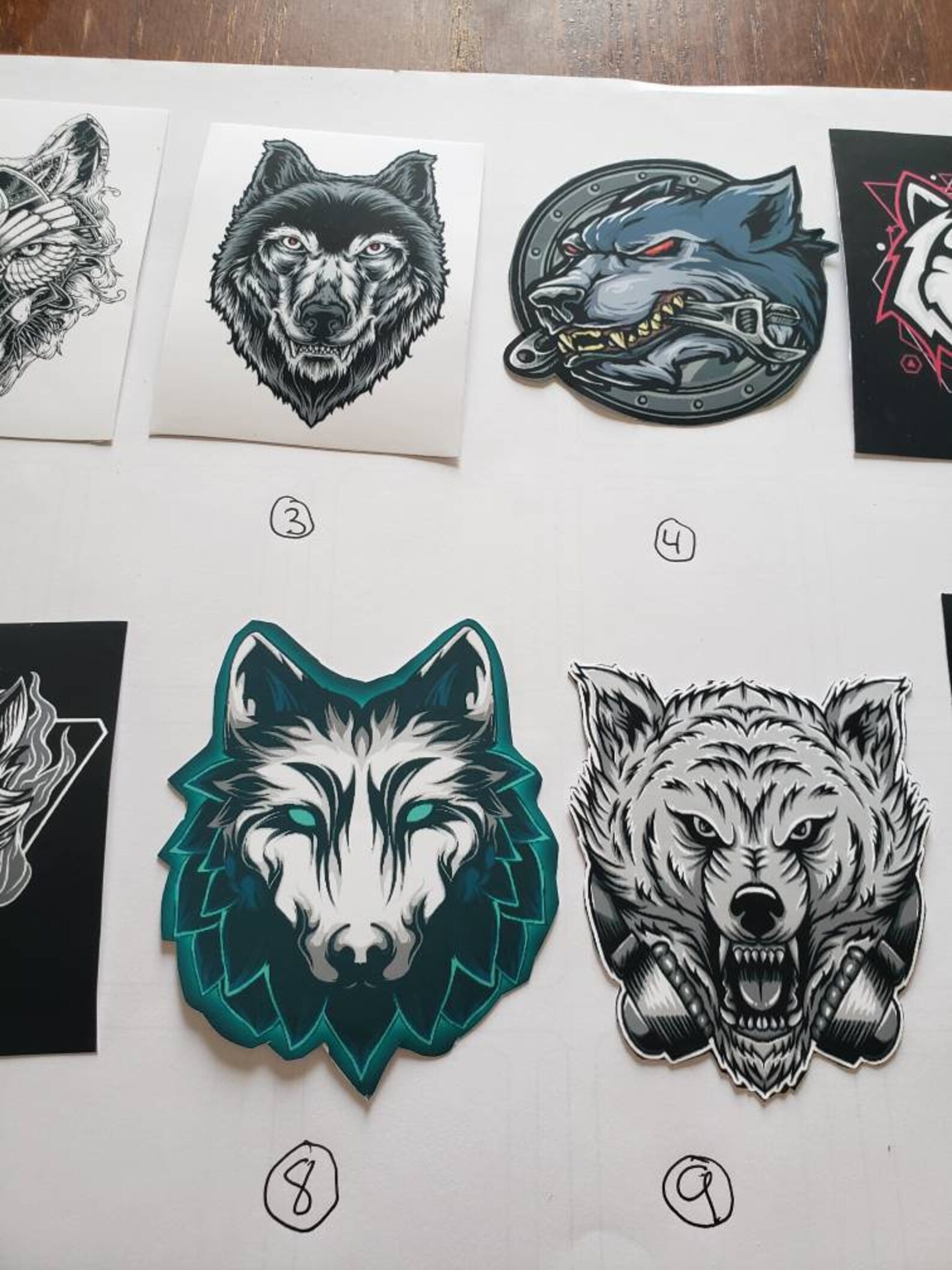 Wolf vinyl decal stickers helmet bike motorcycle car Etsy