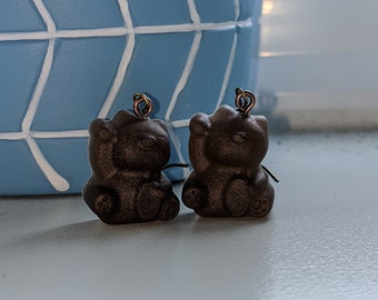 Boucles d’oreilles en résine Bear (hypoallergéniques)