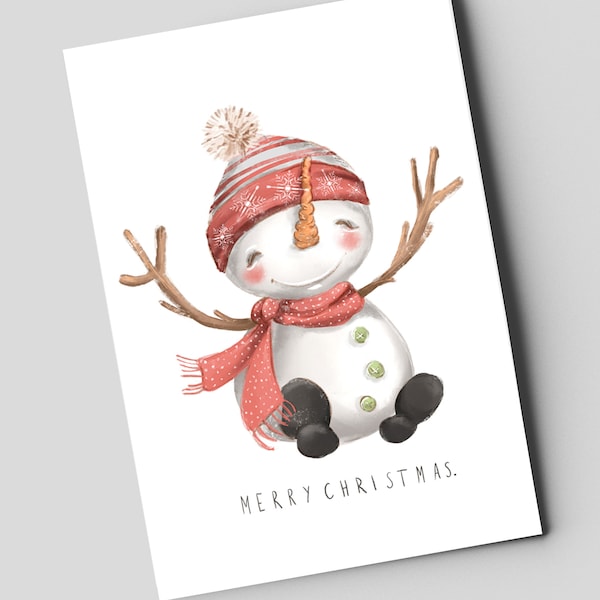 Postkarte "Schneemann"