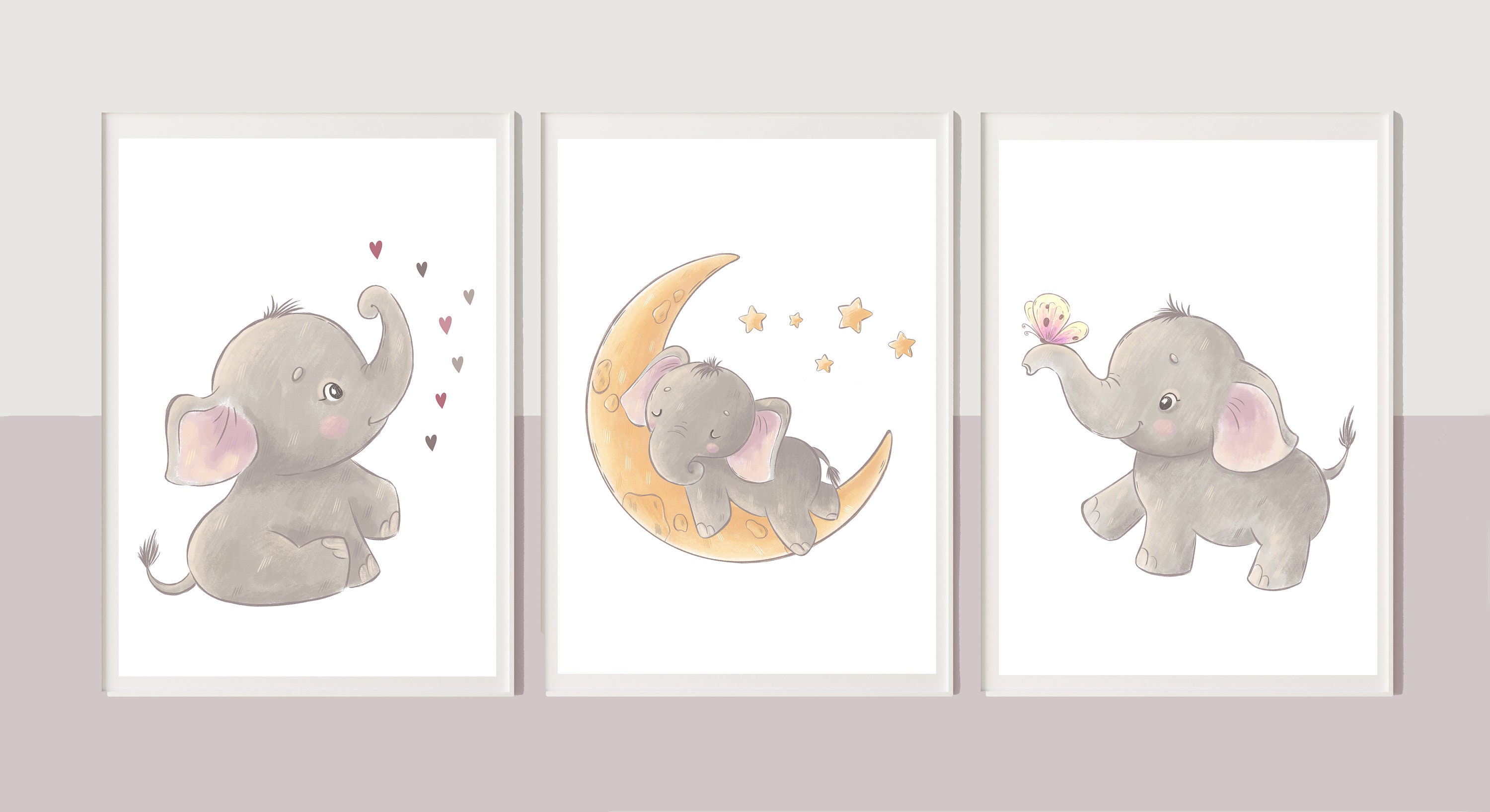 Kinderbilder Set Kleiner Elefant - Etsy.de