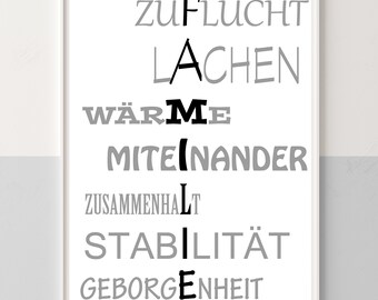 Wandbild "Familie"