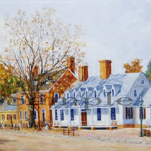 The Raleigh Tavern, Colonial Williamsburg print, giclee, tavern prints, american history, virginia, colonial history, wall decor, wall art
