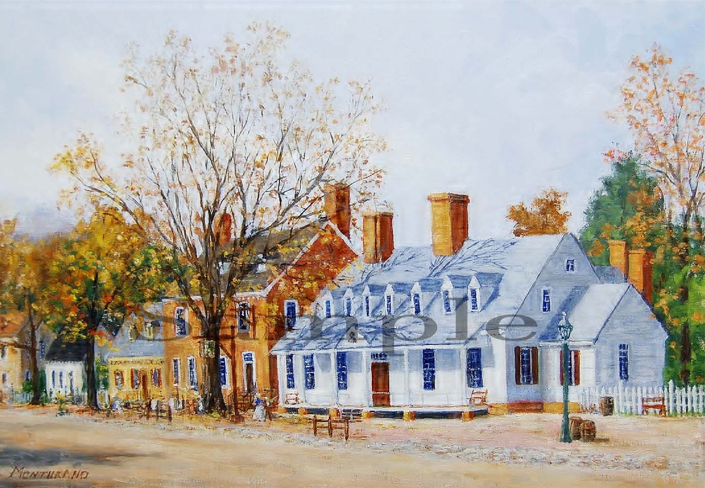 The Raleigh Tavern, Colonial Williamsburg Print, Giclee, Tavern Prints