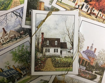 Colonial Williamsburg Note Cards, Giclee Archival Prints, Box of 10