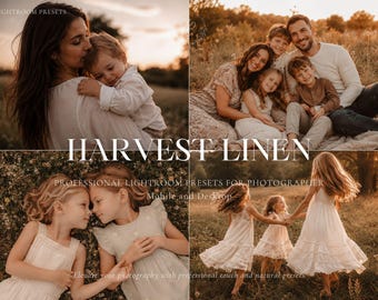 Autumn Harvest Lightroom Presets, Fall Wedding Photo Filters for Mobile & Desktop, Warm Boho Family Photo Bundle, Rustic Presets