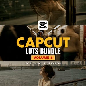 May include: An advertisement for a CapCut LUTS bundle, with a woman and the text "The CAPCUT LUTS BUNDLE -VOLUME 1- FOR CAPCUT DESKTOP-". The image also includes the text "Elevate your videos with professional touch and cinematic filters."