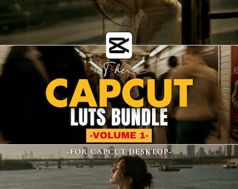 May include: A promotional image for a CapCut LUTS bundle, featuring a woman and the text "The CAPCUT LUTS BUNDLE -VOLUME 1- FOR CAPCUT DESKTOP-". The image also includes the text "Elevate your videos with professional touch and cinematic filters."