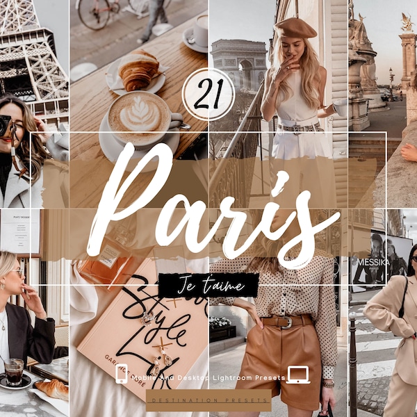 PARIS Presets Lightroom Mobile Vintage Preset Instagram Filters Blogger Preset Fashion Preset Lifestyle Presets Autumn Presets Winter Preset