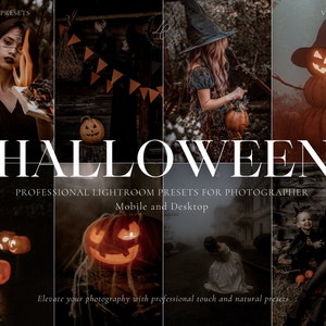 250+ HALLOWEEN-presets, humeurige herfstpresets, esthetische presets, warme herfstfotofilter, donkere preset, Lightroom Mobile & Desktop