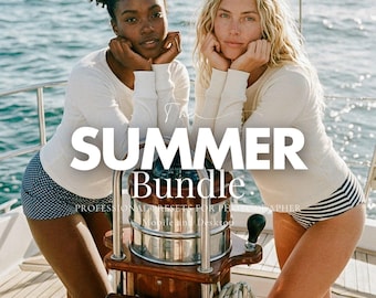 800+ Summer Lightroom Presets Bundle | Travel & Beach Aesthetic Filters | Mobile and Desktop Photo Editing Presets | Golden Glow Film Pack